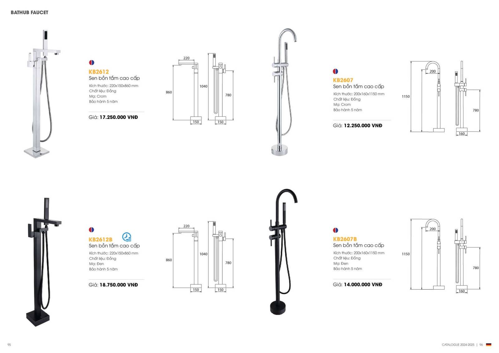 Catalogue và Bảng giá Thiết bị vệ sinh KOREST mới nhất 2024 /Page 48